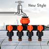 4-Way Garden Hose Splitter with 4 Independent Switches -  Connector for Outdoor Watering Systems, Leak-Proof Design, Suitable for Lawn, Garden