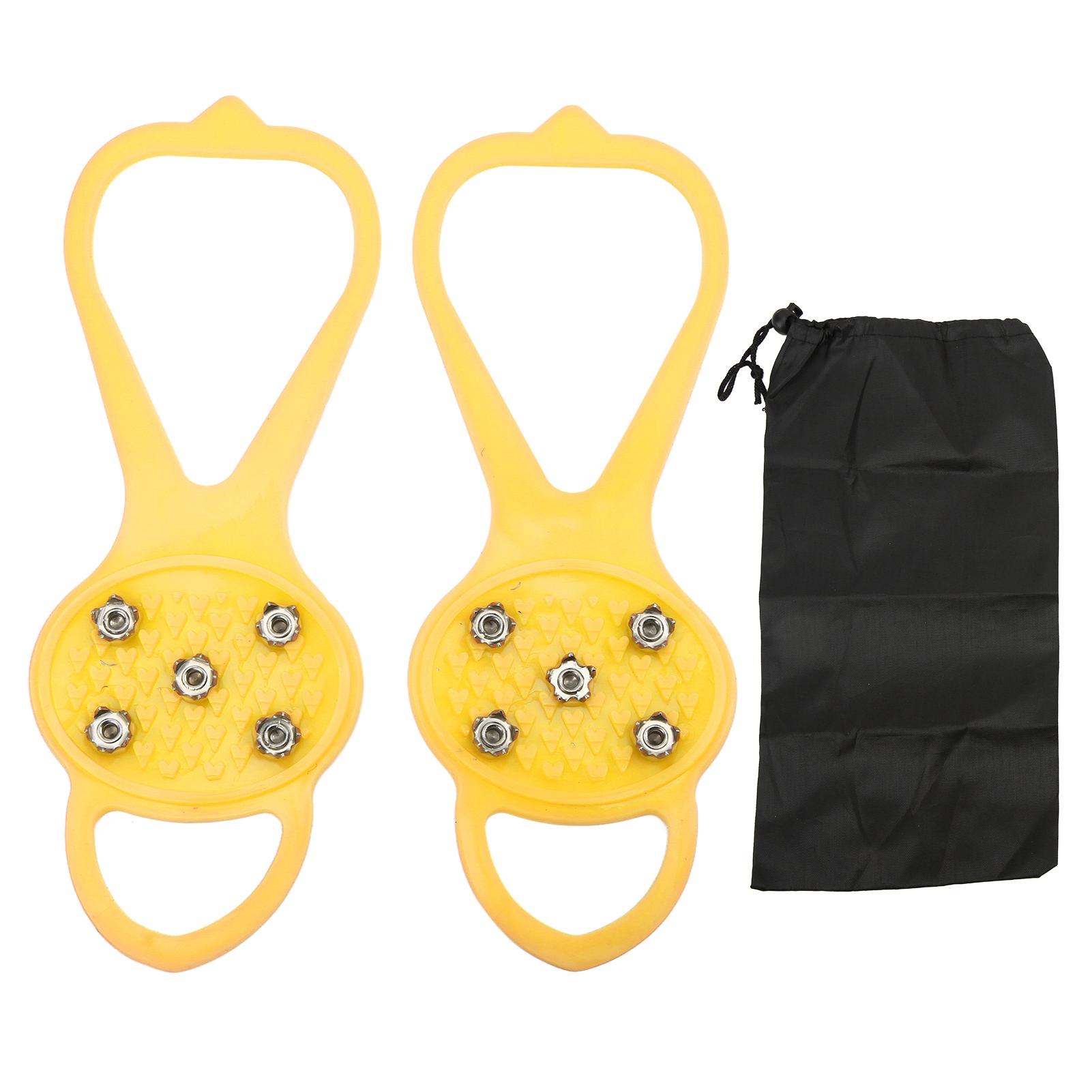 1 пара набор Противоскользящие 5-зубые кошки Сильное сцепление Прочные 5-зубые Чехлы для зимних альпинистских ботинок M