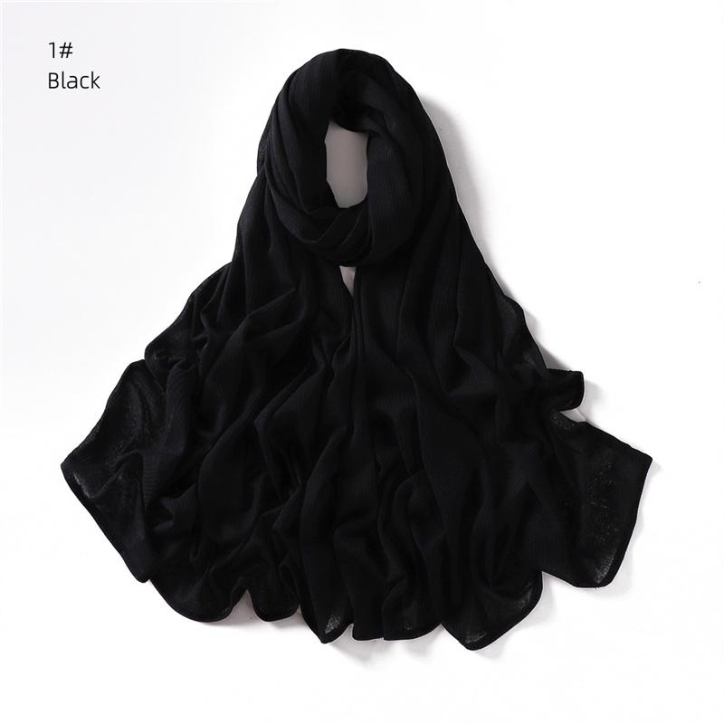 Einfacher Weicher Atmungsaktiver Ramadan Jersey Hijab Schal Wickeltuch Elastische Foulards Schal Arabischer Snood Islamischer Muslimischer Turban Stirnband 170*70cm