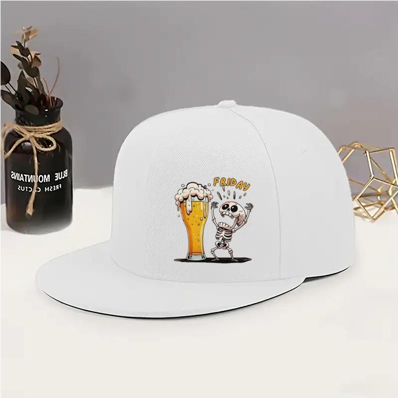 Смешная Пятница Скелет Пивная Кружка Бейсболка Унисекс Повседневная Полиэстер Принт Snapback Кепка One Size