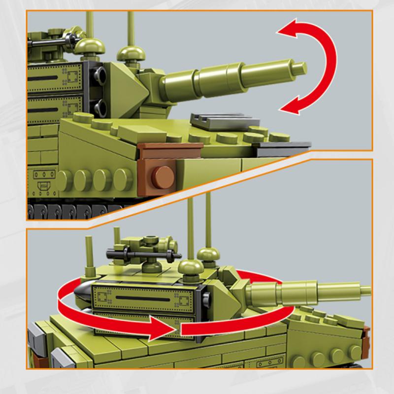 280PCS Military Army Tank Building Brick Block Construction Set Children Day Birthday Gifts for Boy Kid