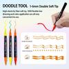 Night Visible Double Ended Art Marker Consistent Ink Flow Acrylic Marker Pen Safe for Creative Activities
