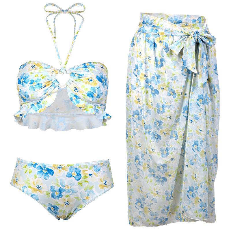 

2025 Women s Hot Spring Vacation Three-Piece Bikini Set - Sexy and Chic Swimwear XL (165-170cm/115-128kg)