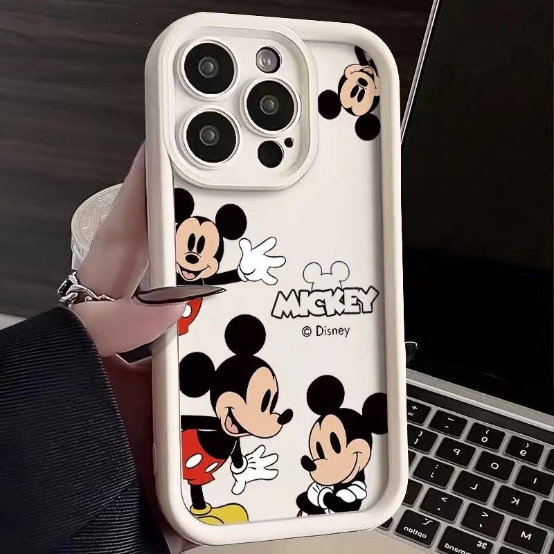 Dumb Mickey Is Suitable for Apple 16plus Mobile Phone Case 16promax Soft 13 New 12pro Cartoon X/xs