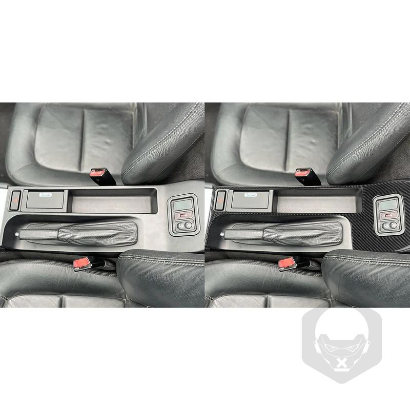 Real Carbon Fiber Car Accessories Center Cup Holder Panel Decorative Cover Soft Sticker For BMW Z3 E36 1998 1999 2000 2001 2002