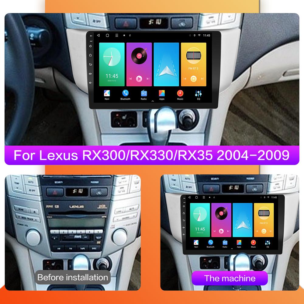 Autorádio Android Auto Carplay Pro Lexus RX300 RX330 RX350 2003-2009 Multimediální přehrávač Hlavní jednotka Stereo GPS Navigace BT WIFI 1+16GB