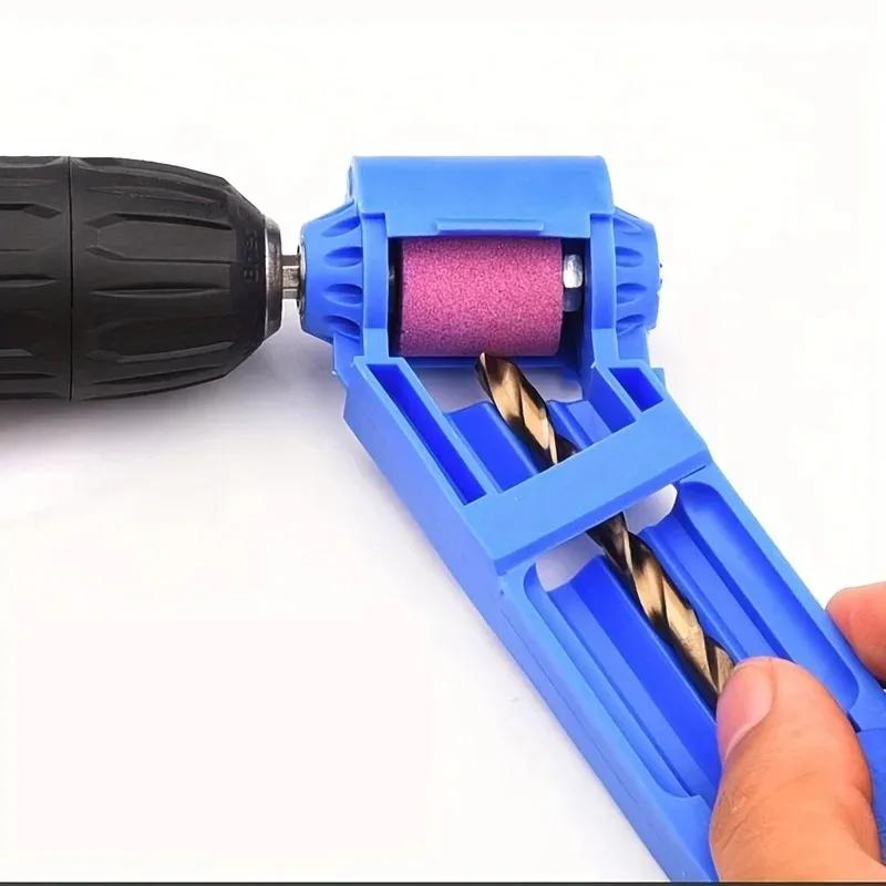 1 ks Přenosná bruska vrtáků s brusným kotoučem pro rychlé a snadné broušení vrtáků na nehty, ostré a připravené