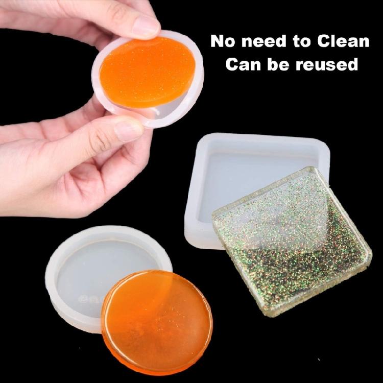 3pcs Epoxy Resin Molds Geometry Tray Coaster Silicone Mold DIY Crafts Tool