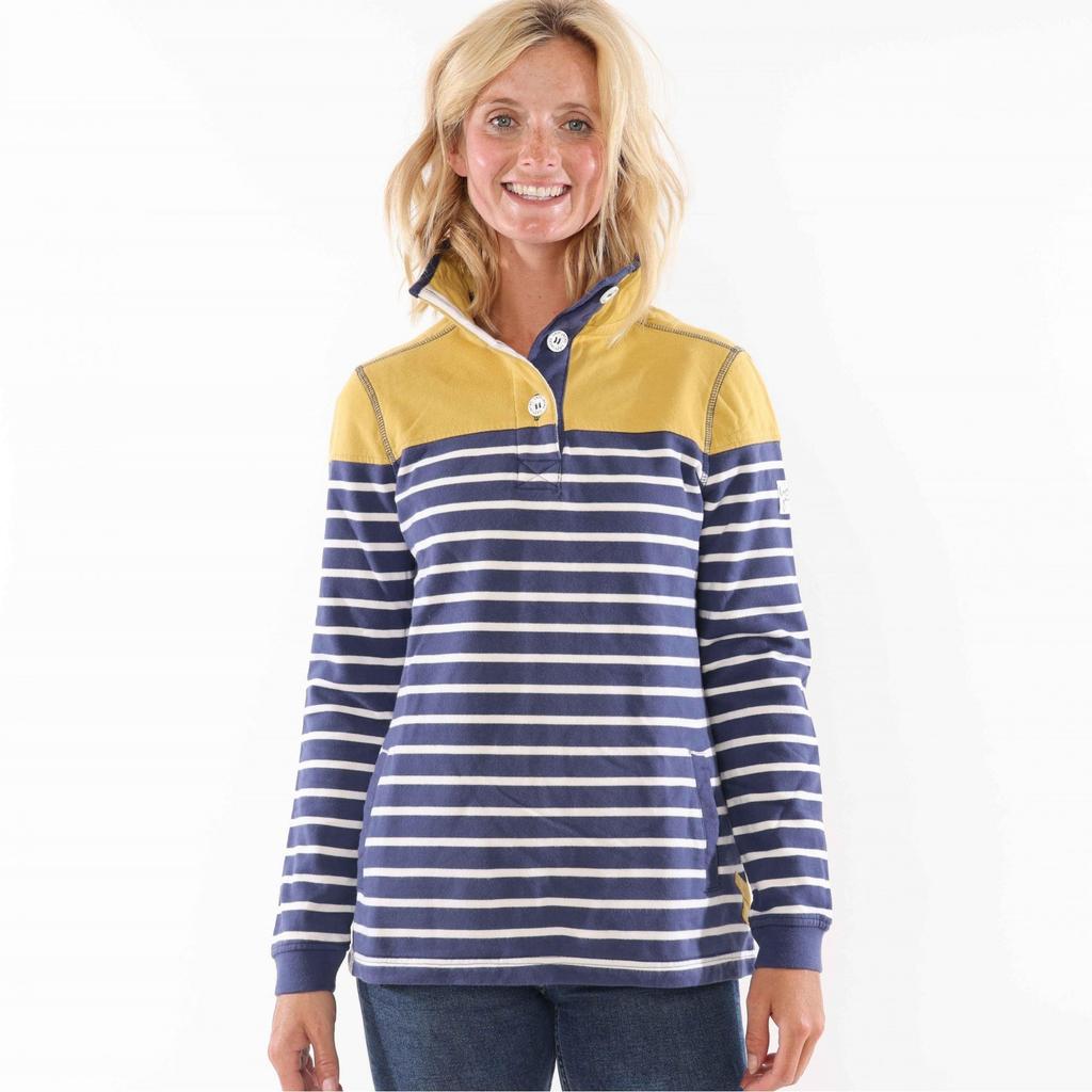 Lazy Jacks Womens/Ladies Button Neck Sweatshirt