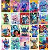 5D DIY Diamond Painting Complete Kit Lilo & Stitch Round Mosaic Paintings for Interior Full Round