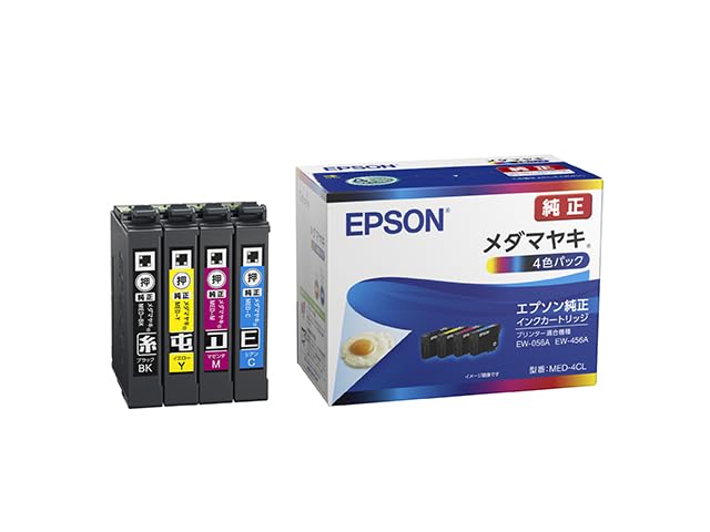 

Epson Genuine Ink Cartridges, Medamayaki, 4-Color Pack, MED-4CL