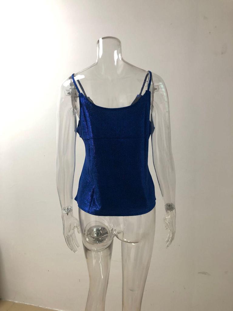 2025 European & American Women's V-neck Hot Stamping Camisole - Casual Sexy Spring/Summer Vest
