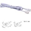 Flexible Extendable Cables for AIBOO LED Under Cabinet Lighting Kit White Cord 60 Inch Extension Cords (2-pin White Cords, 4 Packs)