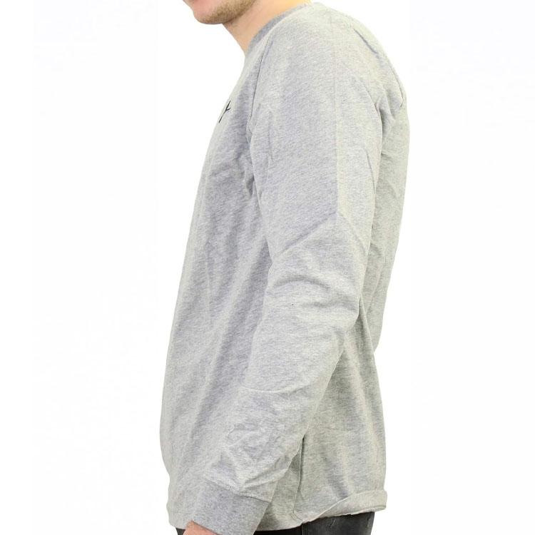 Nike Solid Color Brand Logo Round Neck Long Sleeve T-Shirt Men tops Light-Gray AR5193-063