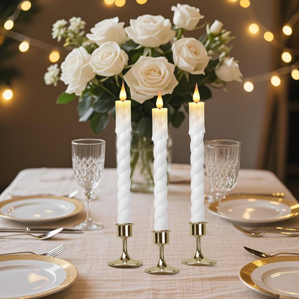 Pack of 6 Remote Control LED Candle Light Battery Operated Flameless Flickering Electronic Wedding Party Candles Table Decor