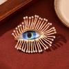Exaggerated and Unique Long Eyelashes Devil's Eye Fashionable Temperament High-end Light Luxury Retro Brooch