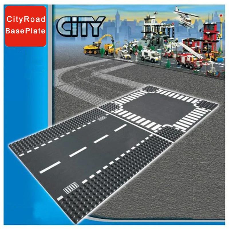 Non-Toxic Classic Building Blocks Base Plate City Street View Traffic Road Figures Construction Toys Bricks Plastic Parts Base Plate Gifts