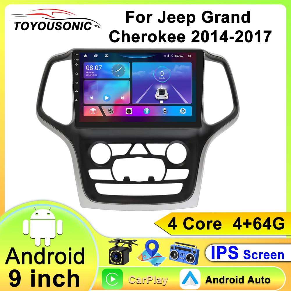 Android Car Multimedia Player For Jeep Grand Cherokee 2014-2017 GPS Navigation CarPlay 4G Head Unit Stereo Video Player