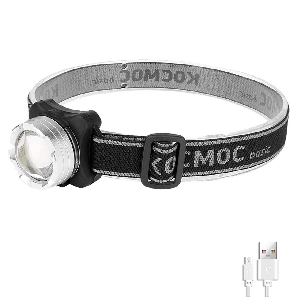 COB LED Headlamp USB Rechargeable Headlight LED Head Torch Built-in Battery Waterproof 3 Modes Camping Fishing Emergency Lantern