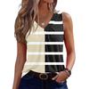 Canottiere da donna Senza maniche Vestibilità ampia Top Scollo a V Camicie plissettate T-shirt basiche
