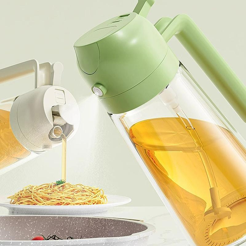 2 In 1 470Ml Plastic Spray Oil Sprayer Bottle Spray Oil Dispenser Bottle Oil Jar Cruet Bbq Kitchen Baking Roasting Picnic Tool