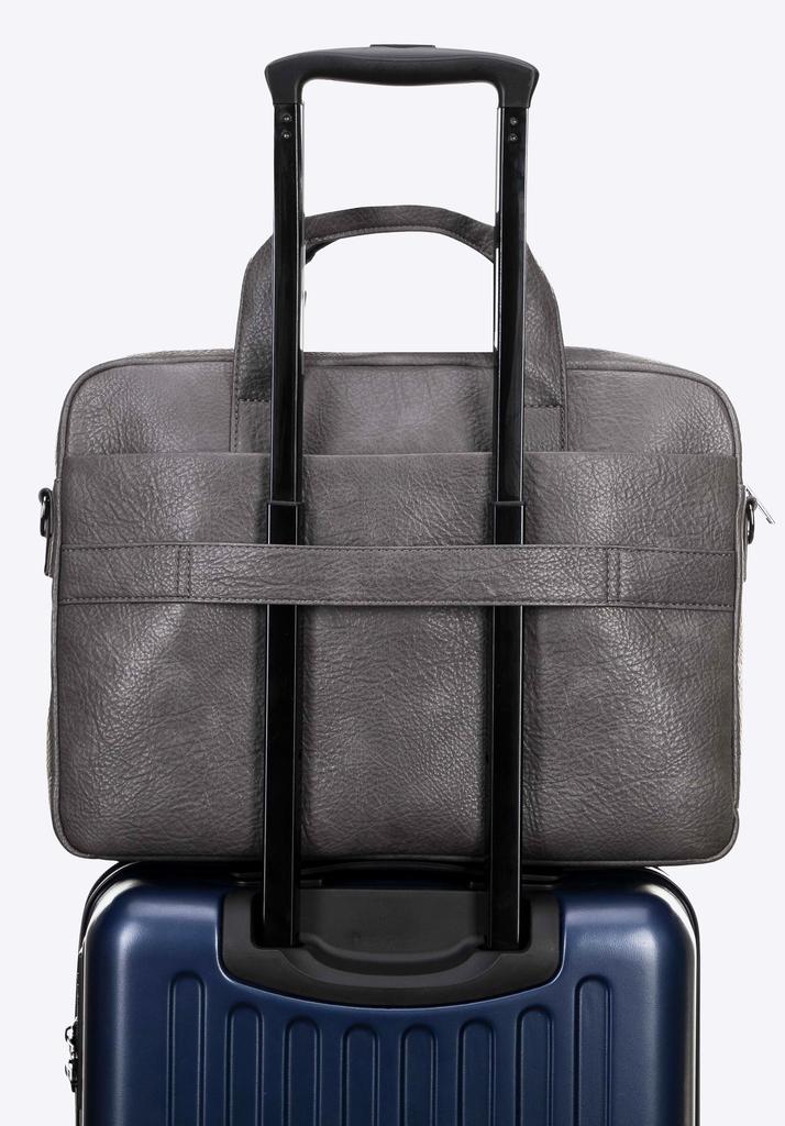 Wittchen Men's 17" Laptop Bag In Imitation Leather Gray