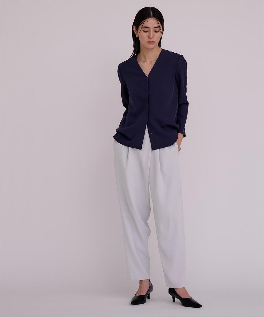 Yours Wrap Tapered Pants BFXU1789 M Gray Women's