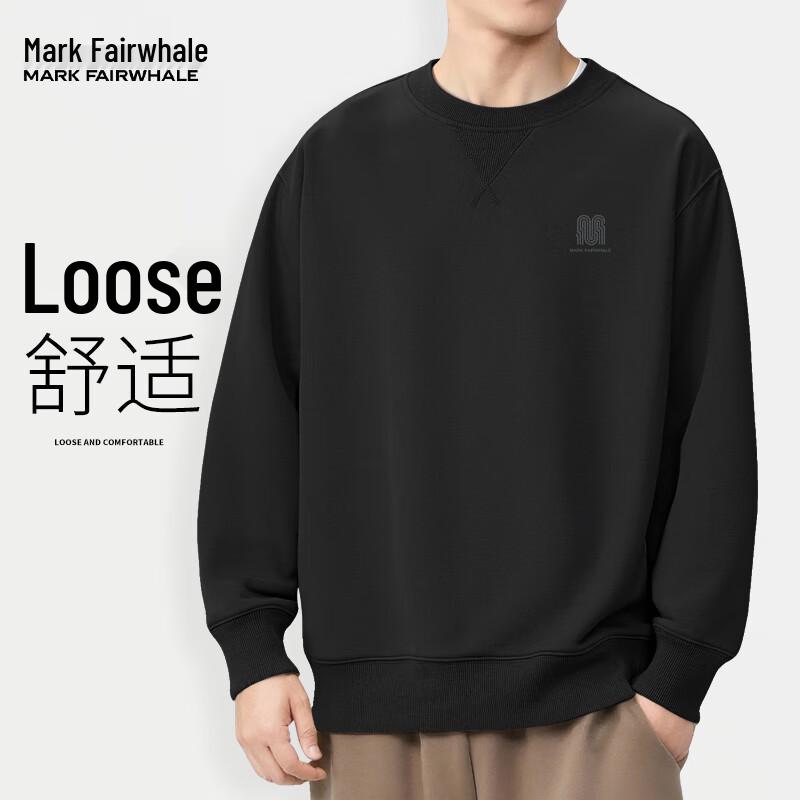 Mark Fairwhale Men's Letter Print Pullover Sweatshirt