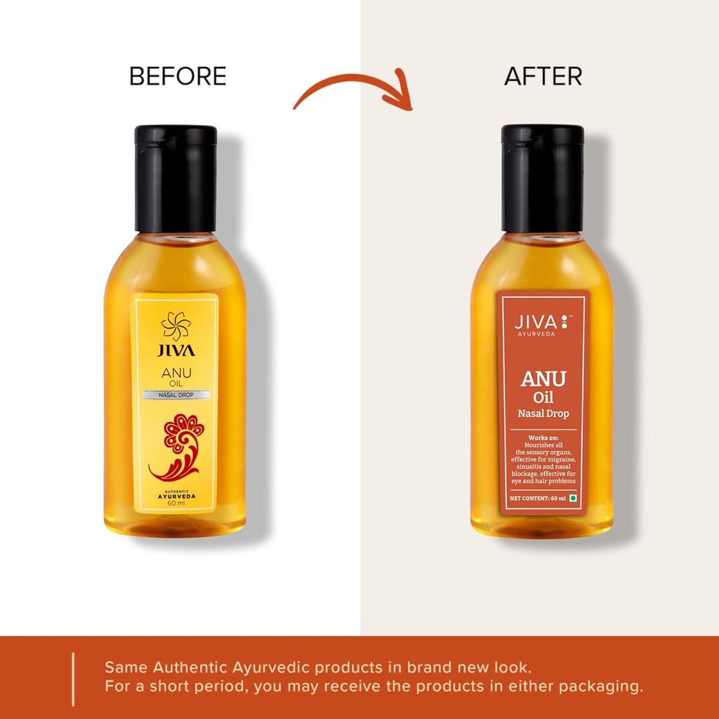 Jiva Ayurveda Anu Oil 60 Ml Herbal Nasal Care Oil For Daily Wellness, Sensory Comfort And Gentle Traditional Use