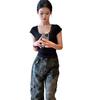 Lace Sweet and Spicy Big Neckline Short Sleeve T-Shirt Women's Summer Bow Design Sense Short Student Top