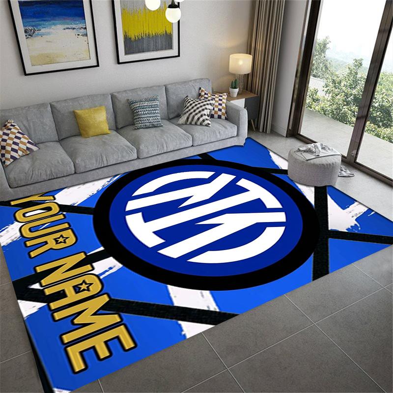Custom Name Inter Milan Carpet Rug for Living Room Bedroom Home Sofa Decoration,Kids play Non-slip Floor Mat