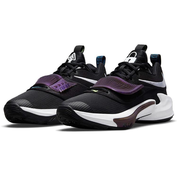 Nike Zoom Freak 3 'Project 34' (Unisex) Black / Black / Light Photo Blue / White Basketball Shoes DA0694 001