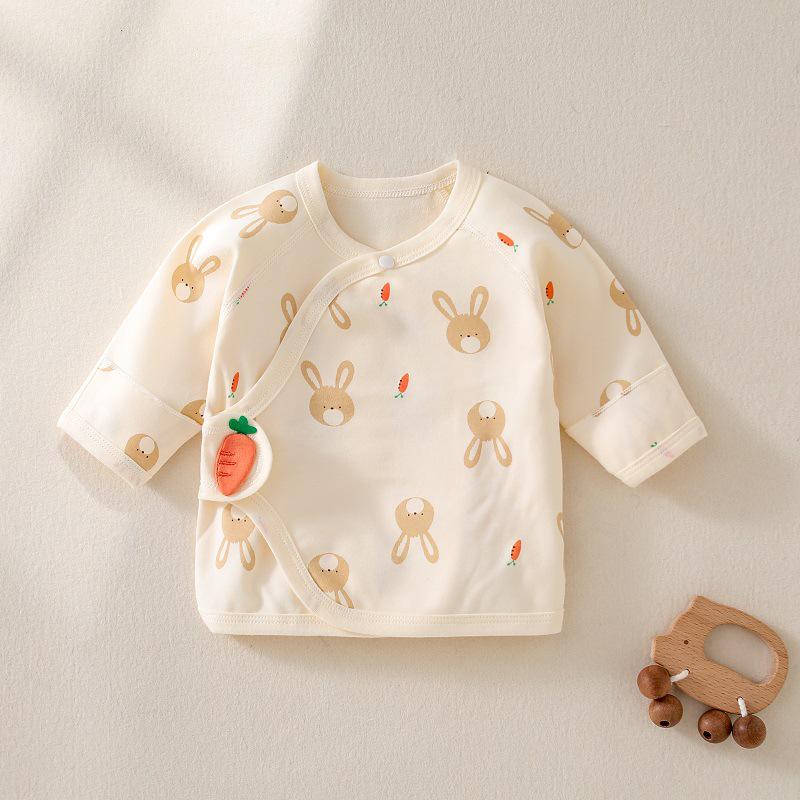 Unisex Newborn Cotton Boneless Half-Back Onesie for Spring, Summer, and Autumn