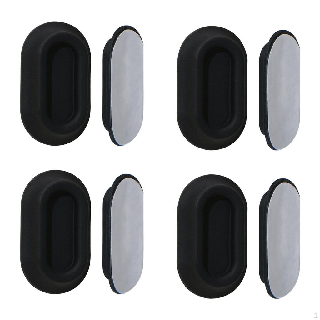 4 Pieces Remote Holder Wall Mounted, Easy to Install Sturdy Self Sticky TV Control Rack for