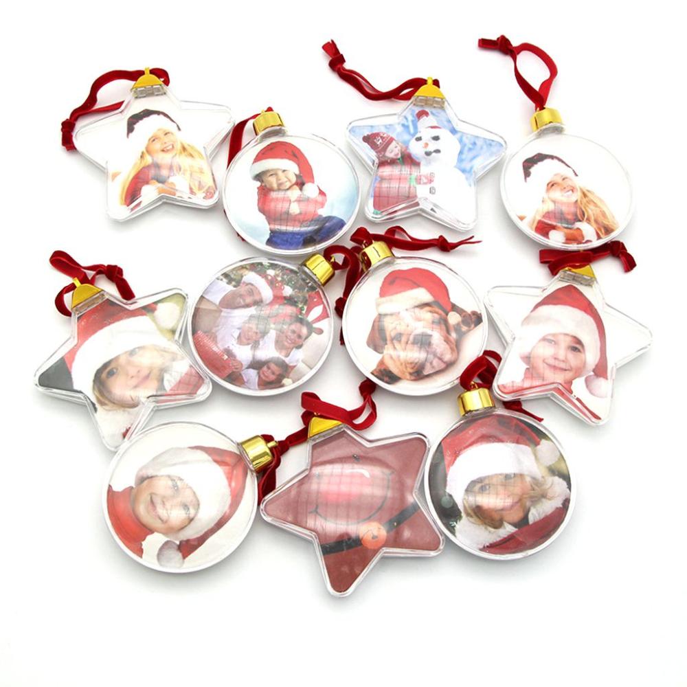 Hanging String DIY Home Decor Photo Frame New Year Gifts Christmas Tree Ornaments Transparent Ball