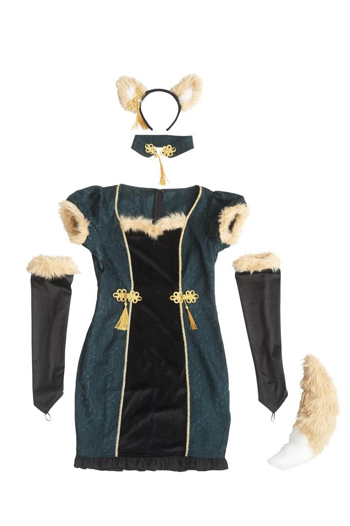Chinoipone Cosplay Halloween Fox Green [Průhledný kámen] Dámské