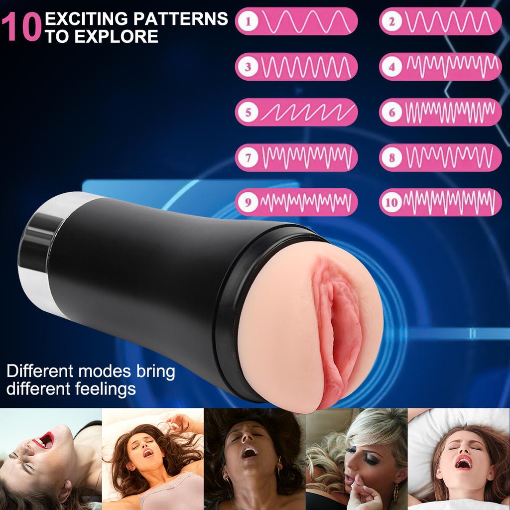 Automatic Male Mastubator-Blowjob Pocket Pussy Handsfree-Stroker Sex Machine Toy