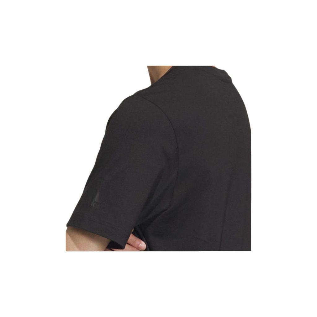 Adidas Logo Comfort Round Neck Pullover Short Sleeve T-Shirt Unisex Tops Black White JI9076