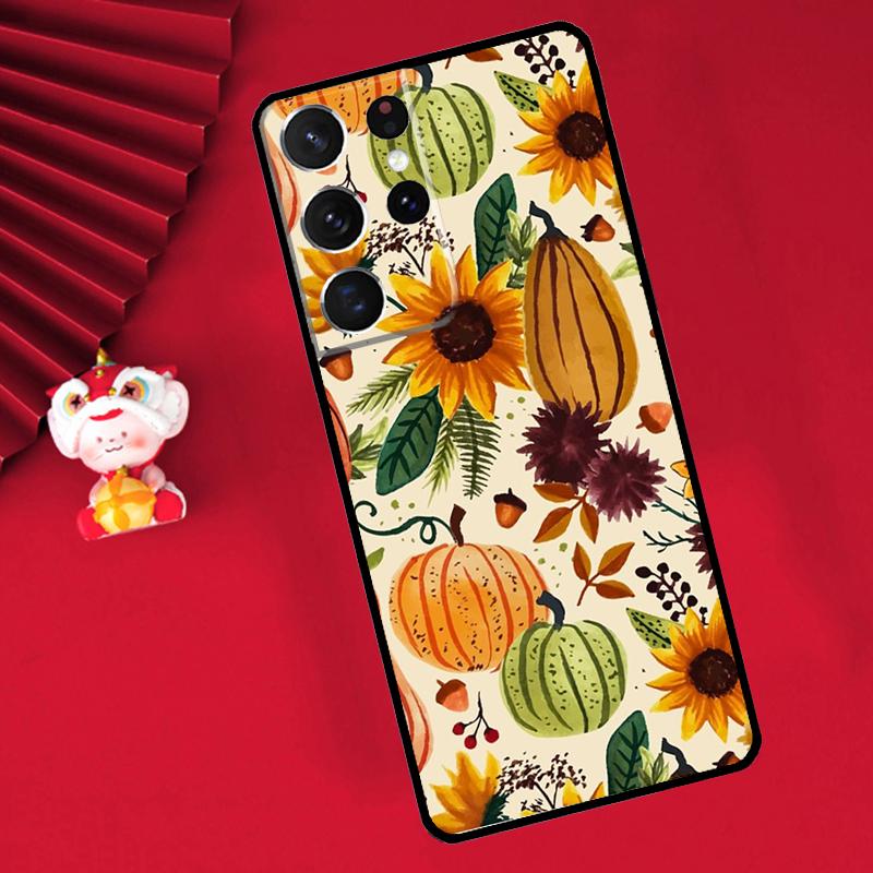 Autumn Pumpkins Case For Samsung Galaxy S26 S25 S24 Ultra S21 S20 S22 S23 Ultra S10 Plus S25 FE Cover Funda