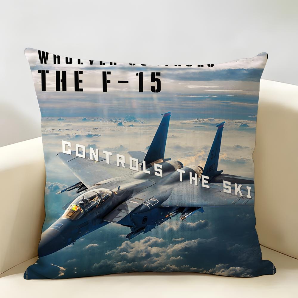Fighter Jet Cool F B SU Cushion Cover Natural Linen Organic Fabric DoubleSided Printing Room Sofa Decor Pillow Case