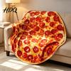 Novelty Food Realistic Themed Blanket Round Blanket Inch Waffle Throw 59 Pizza Soft Cotton Blend