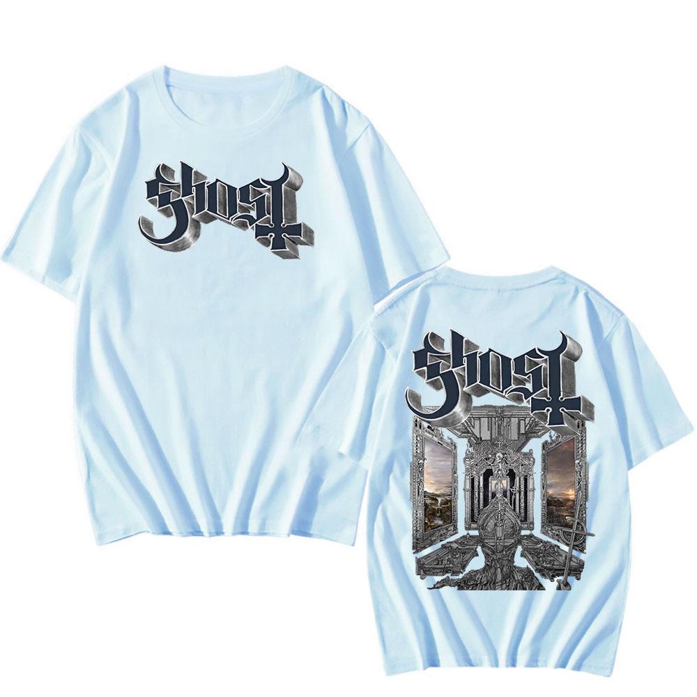Skeletá Album 2025 New T-shirt Ghost Band Satanized Printing Tshirt Heavy Mental Fashion Summer T Shirt Grunge Hip Hop Tees Male