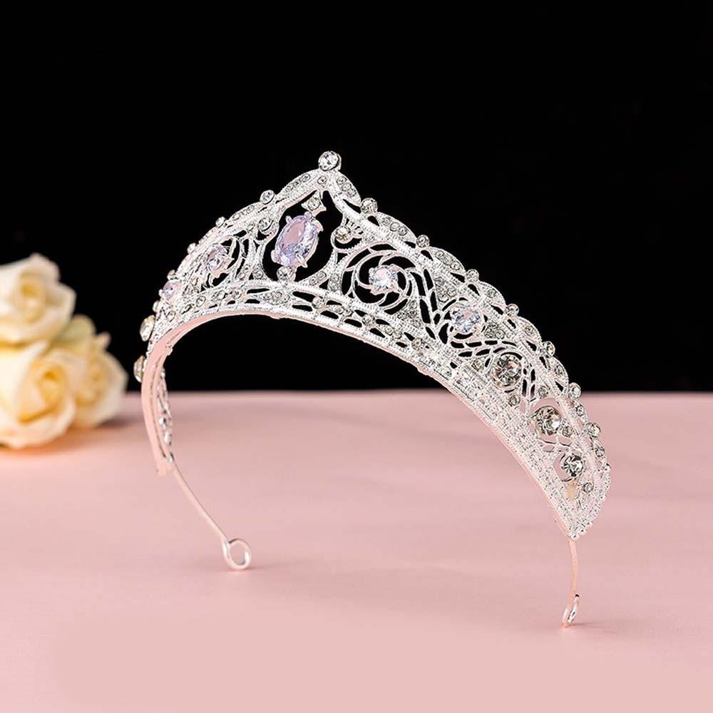 Vintage Crown Hair Accessory Elegant Princess Rhinestone Tiara  Clothing Accessories