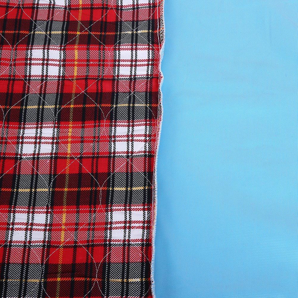 Reusable Washable Pad An Absorbent Pad For Elder Baby Incontinence Pad 3 Layers Red Plaid