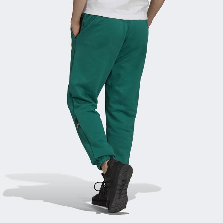 Adidas Embroidered Logo Solid Color Joggers Men Bottoms Green HG8086