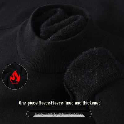 Men's Fleece-Lined Heavyweight Thermal Pullover Sweater