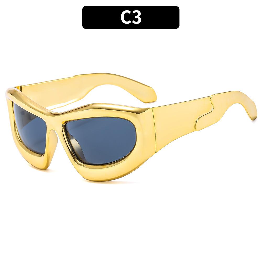 

New Women s Fashion Y2K Sunglasses Men and Women Trendy Hip-Hop Sun Glasses Outdoor Sports Cycling Eyewear UV400 Gafas De Sol As shown in the figu