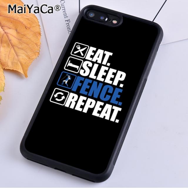 Eat Sleep Fencing Heartbeat Phone Case For IPhone 18 17 Air 16 15 14 Plus 11 12 13 Pro Max Coque Cover Shell