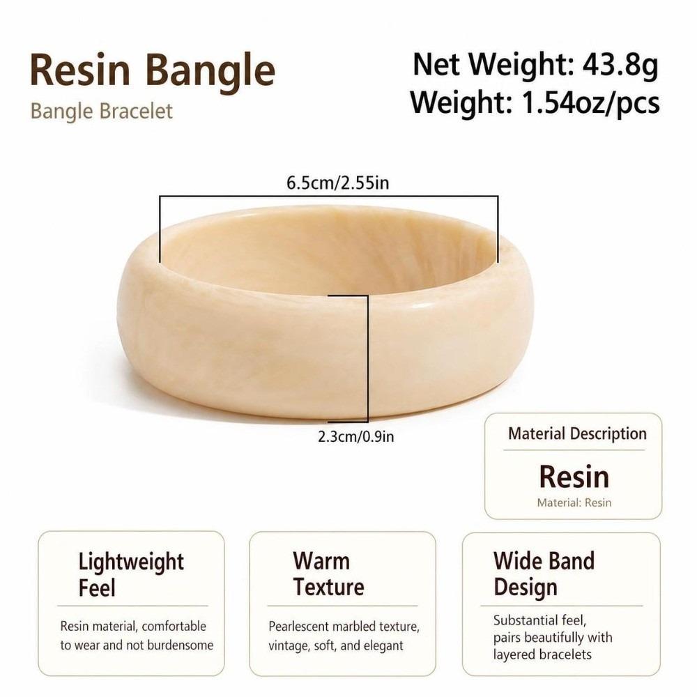 Round Shape Bangle Bracelet Resin Wrist Ornament New Wrist Band Gift Pick