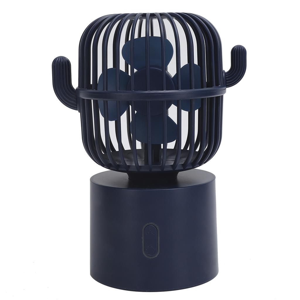 Cactus Handheld Fan Mini Oscillating USB Left Right Auto Rotation Quiet Operation for Desktop